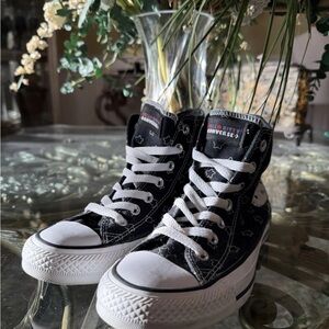 Converse Women's Black & White High-Top Platform Sneakers